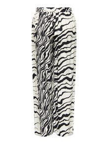 ONLY Tavapärane lõige Kõrge vöökoht Püksid -White - 15328902