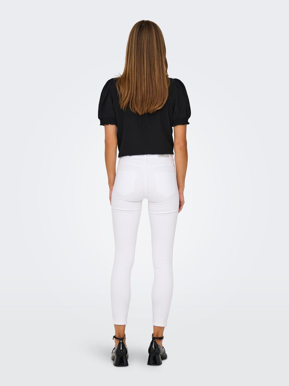ONLY Skinny Fit Mid waist Jeans -White - 15329124