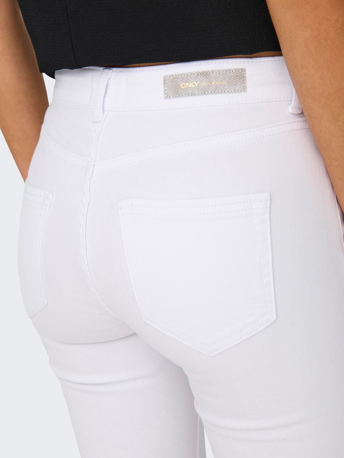 ONLY Skinny Fit Mid waist Jeans -White - 15329124