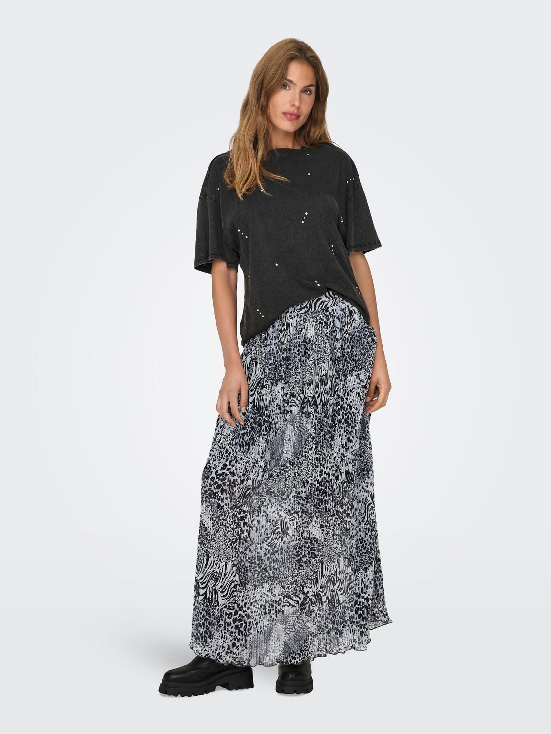 ONLY Long skirt -Gray Violet - 15329220