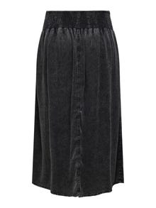 ONLY High waist Long skirt -Washed Black - 15329305