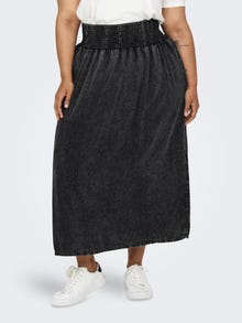 ONLY High waist Long skirt -Washed Black - 15329305