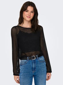 ONLY Normal geschnitten Rundhals Top -Black - 15329364