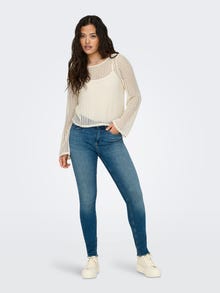 ONLY Strikket langærmet cropped top -Sandshell - 15329364