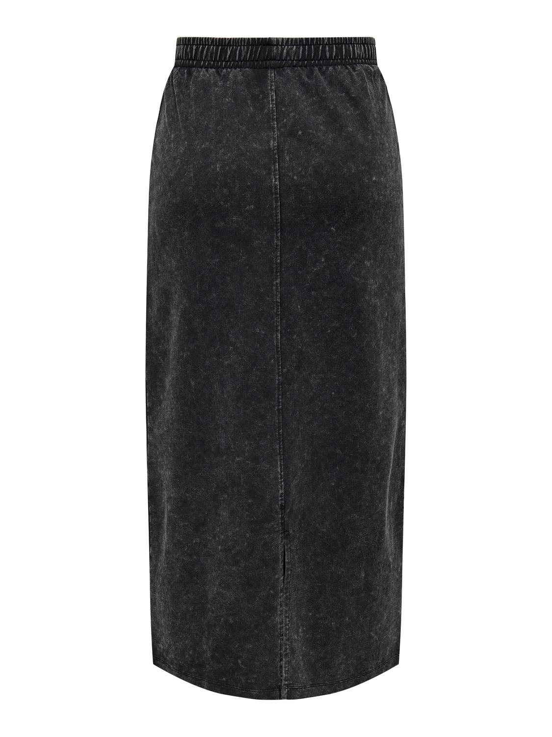 ONLY Midi sweat skirt -Black - 15329426