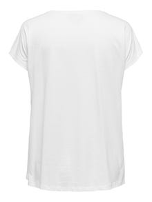 ONLY Krój regularny Okragly dekolt T-shirt -Cloud Dancer - 15329440