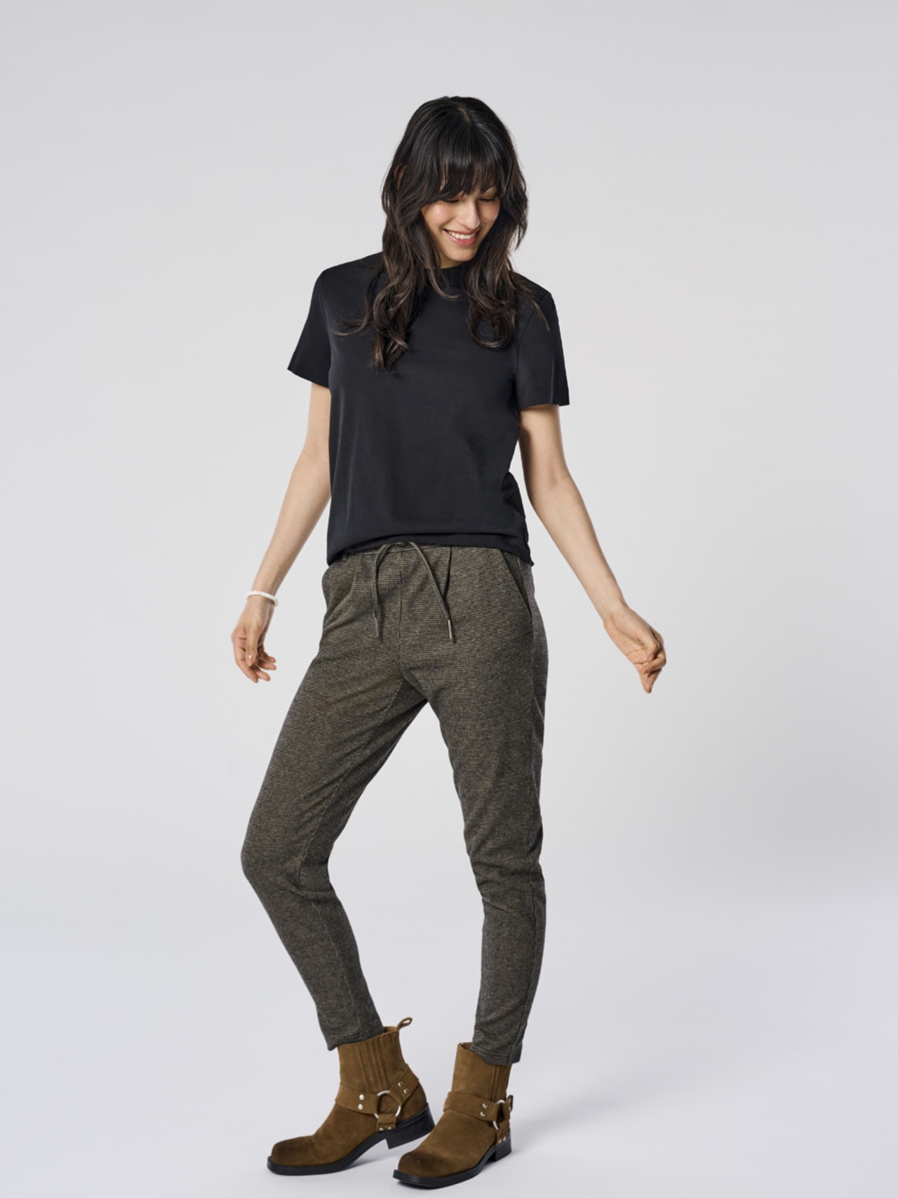 ONLY ONLPOPTRASH-GOZI Regular Fit Trousers -Walnut - 15329797