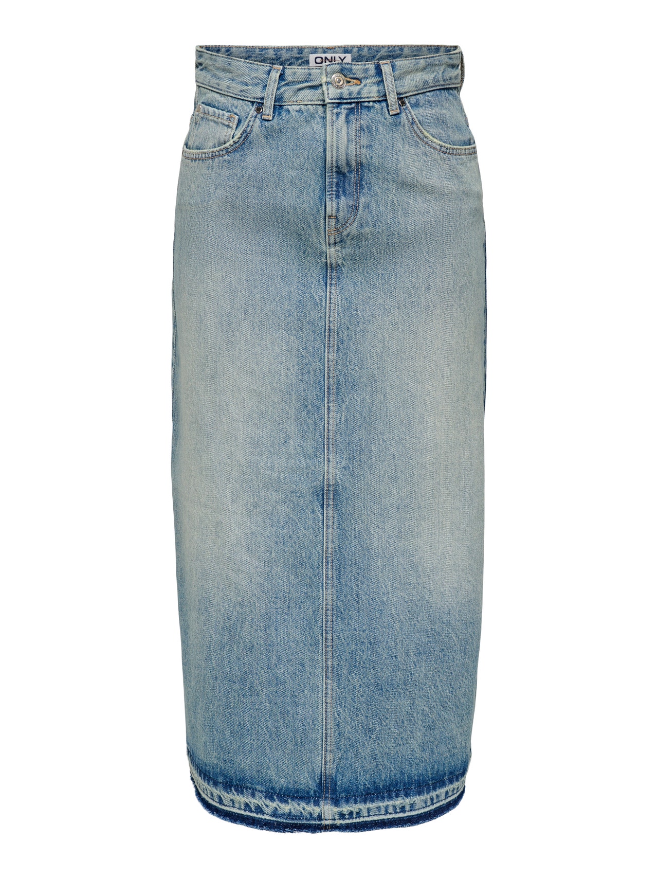 ONLY Keskmine vöökoht Pikk seelik -Medium Blue Denim - 15329944