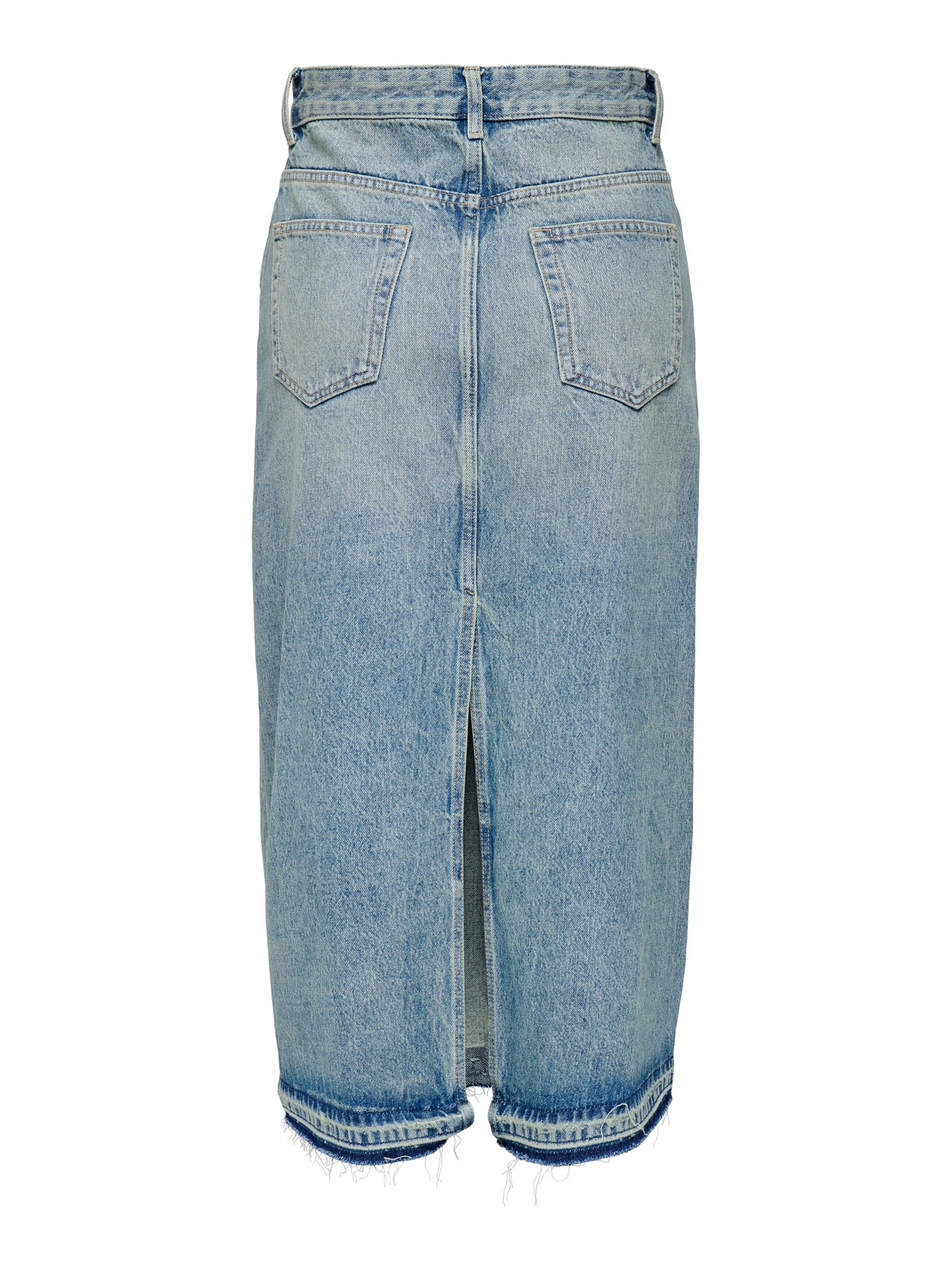 ONLY Keskmine vöökoht Pikk seelik -Medium Blue Denim - 15329944