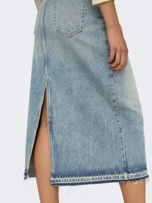 ONLY Keskmine vöökoht Pikk seelik -Medium Blue Denim - 15329944