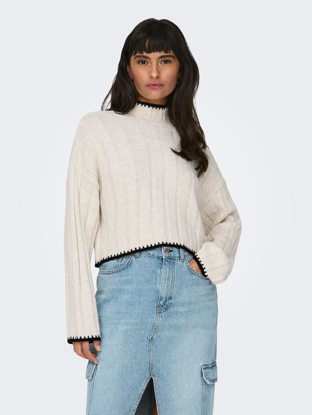 ONLY High neck knitted pullover - 15329963