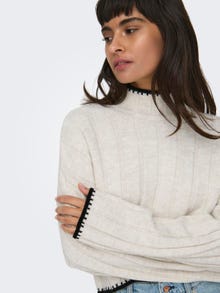 ONLY High neck knitted pullover -Pumice Stone - 15329963
