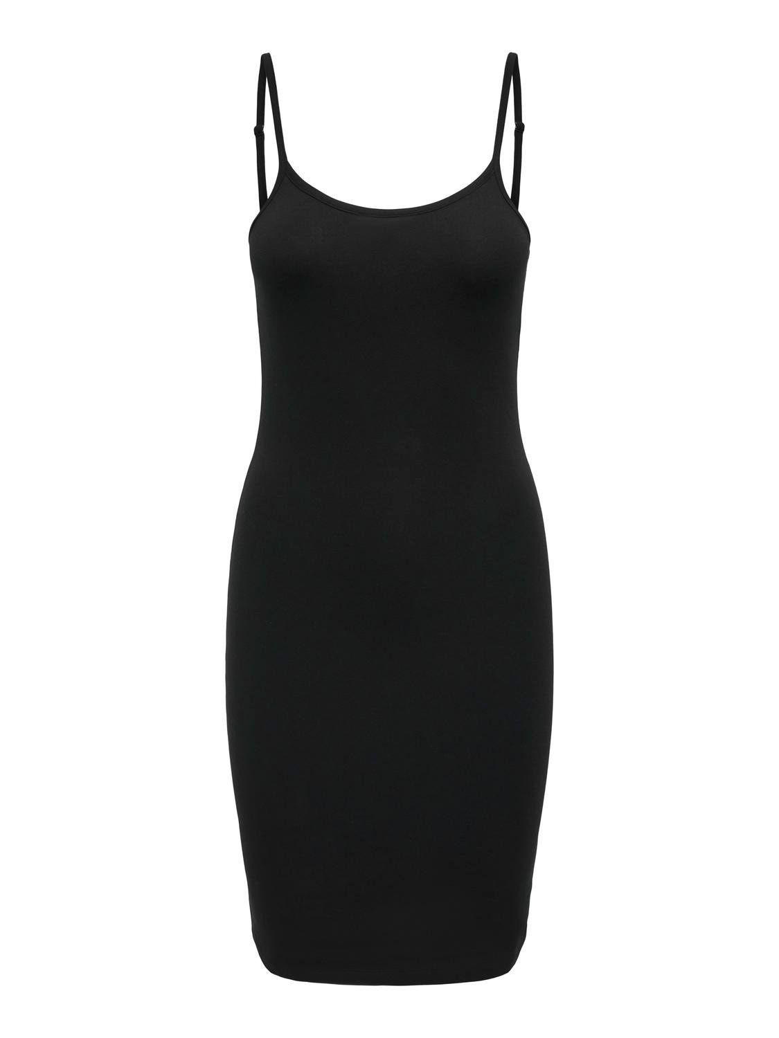 ONLY Slim Fit V-Ausschnitt Verstellbare Träger Kurzes Kleid -Black - 15330216