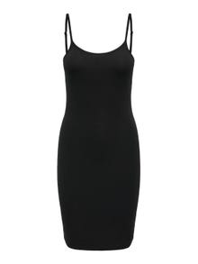 ONLY Vestido corto Corte slim Cuello en V Tiras ajustables -Black - 15330216