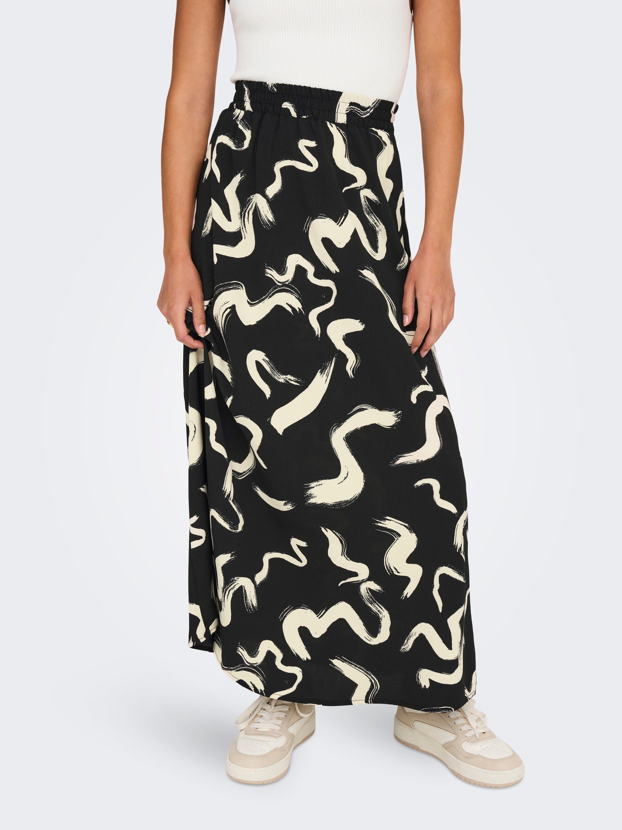 ONLY Vidukļa vidusdaļa Garie svārki -Black - 15330244