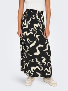 ONLY Vidukļa vidusdaļa Garie svārki -Black - 15330244