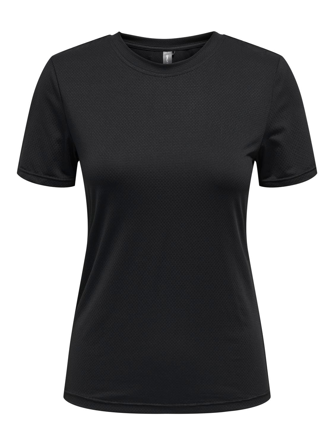 ONLY T-shirts Regular Fit Col rond -Black - 15330279
