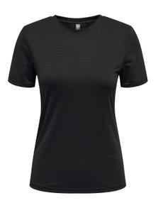 ONLY Trænings t-shirt med lomme på ryggen -Black - 15330279