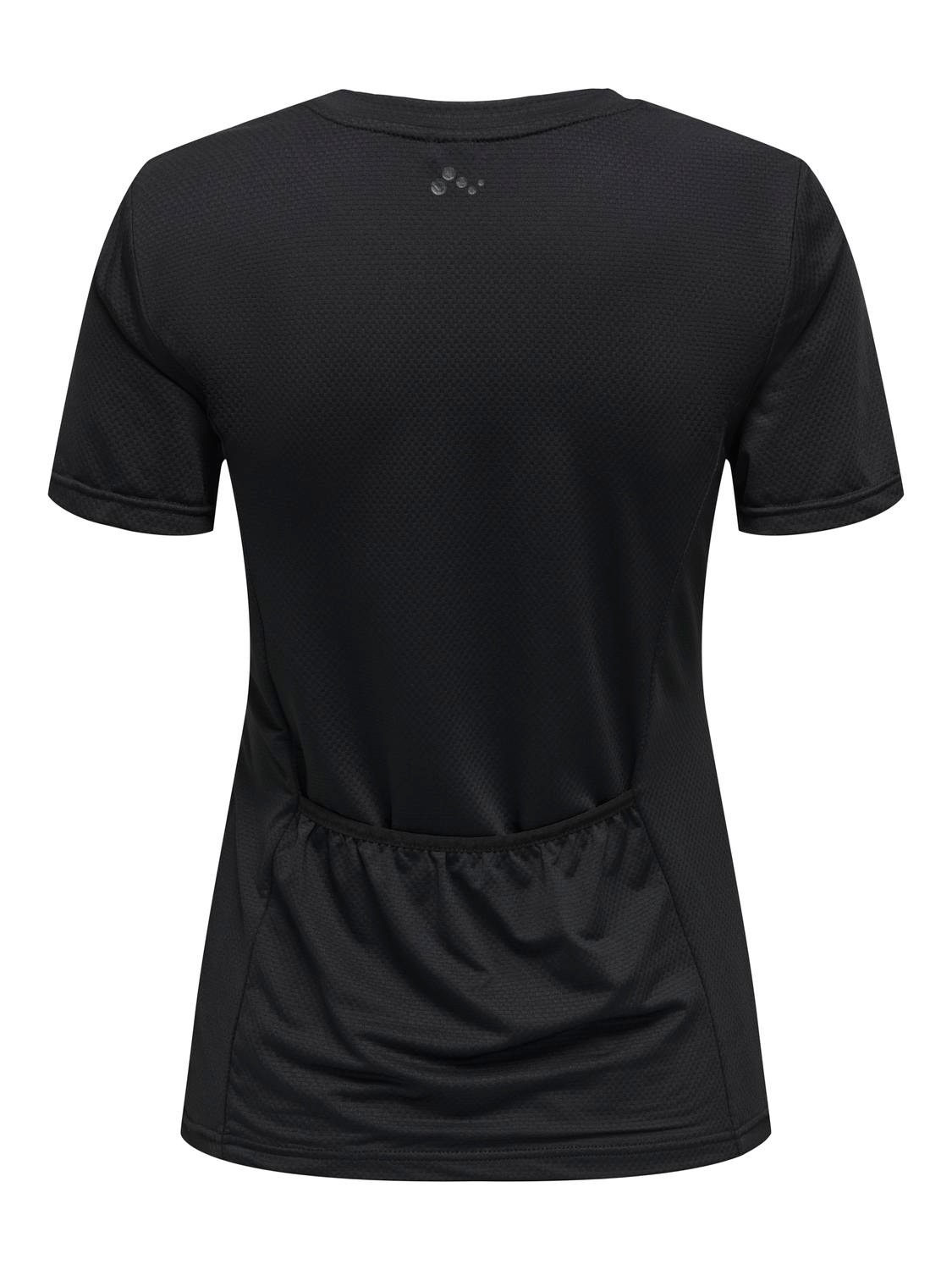 ONLY Trænings t-shirt med lomme på ryggen -Black - 15330279