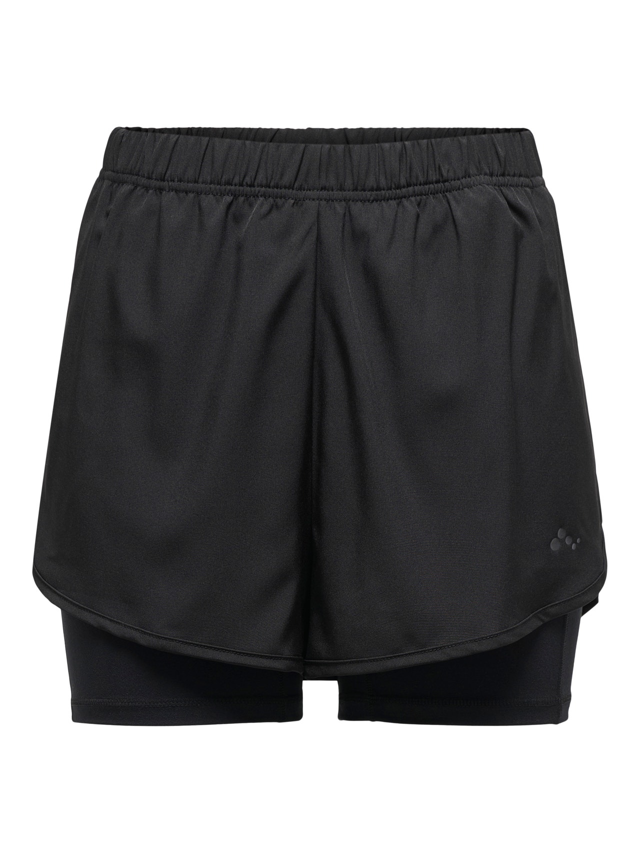 ONLY Locker geschnitten Hohe Taille Seitenschlitze Shorts -Black - 15330284