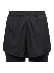 ONLY Loose Fit High waist Side slits Shorts -Black - 15330284