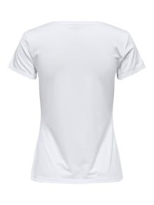 ONLY Normal geschnitten Rundhals T-Shirt -White - 15330527