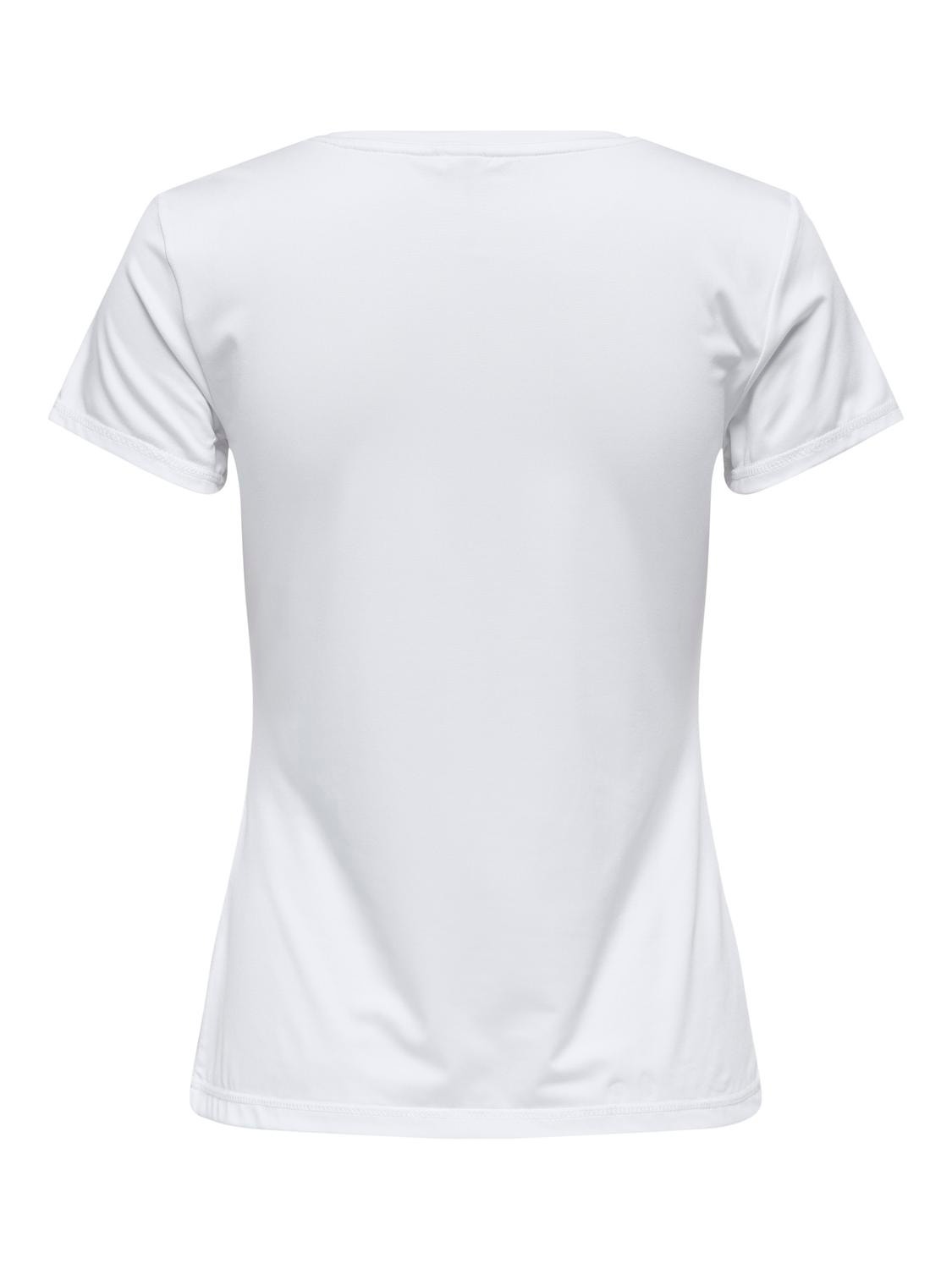 ONLY Normal geschnitten Rundhals T-Shirt -White - 15330527