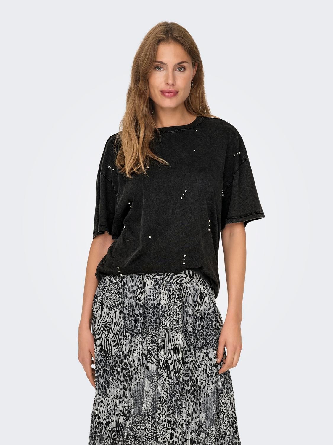 ONLY Normal geschnitten Rundhals Top -Black - 15330597