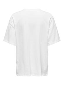 ONLY Regular fit O-pääntie Topit -Bright White - 15330597