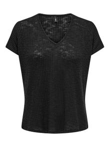 ONLY Tops Corte regular Cuello en V -Black - 15330629