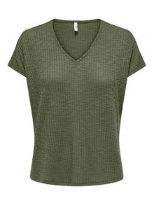 ONLY Regular Fit V-Neck Top -Kalamata - 15330629