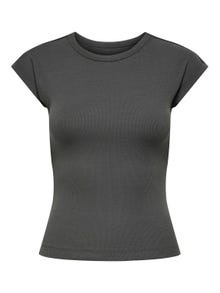 ONLY Slim fit o-neck t-shirt -Magnet - 15330636