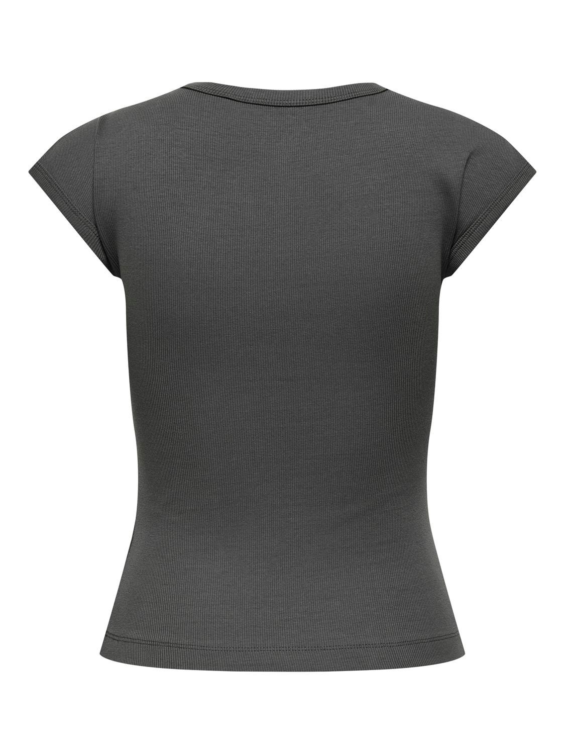 ONLY Slim fit o-neck t-shirt -Magnet - 15330636