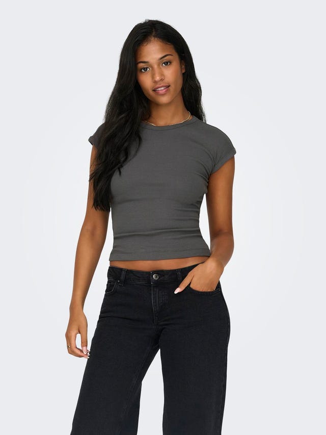 ONLY Tops Regular Fit Col rond Manches chauve-souris - 15330636