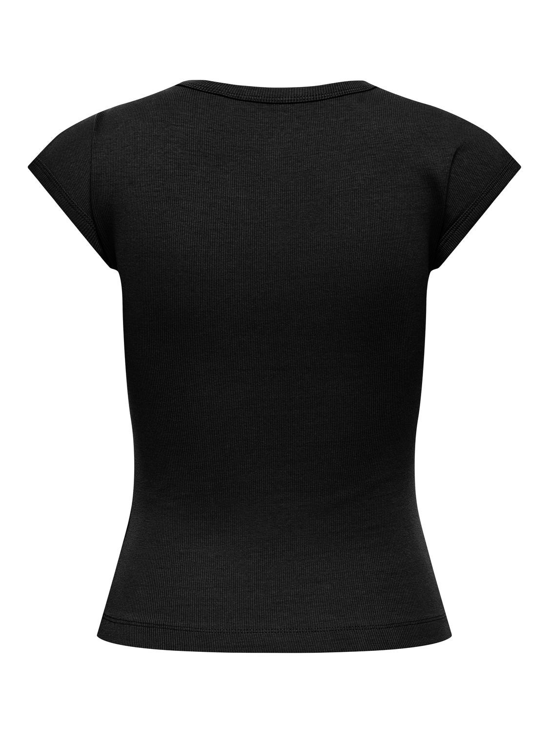 ONLY Tops Regular Fit Col rond Manches chauve-souris -Black - 15330636