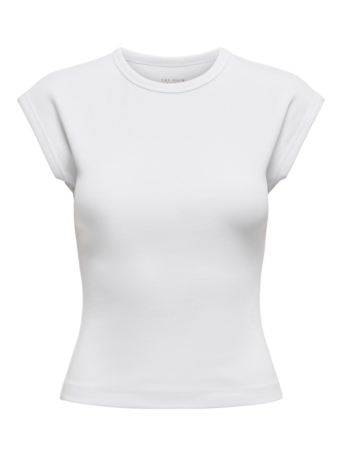 ONLY Regular fit O-hals Vleermuismouwen Top -Bright White - 15330636