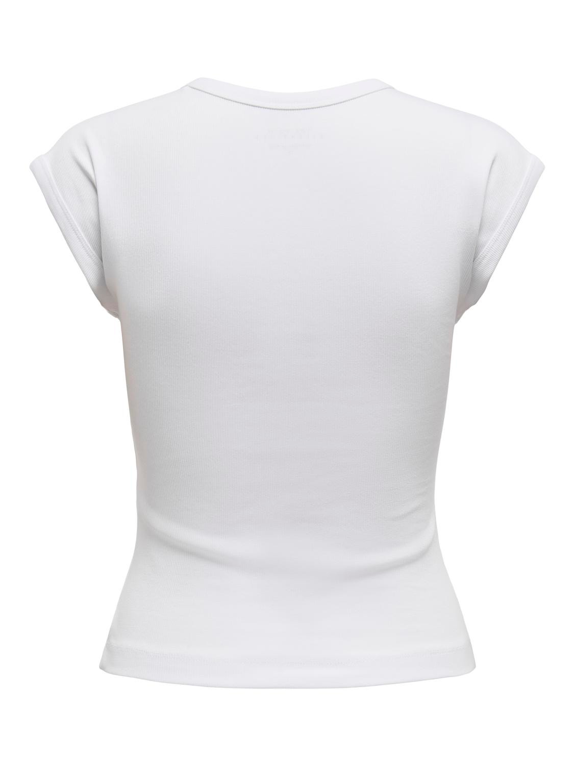 ONLY Regular fit O-hals Vleermuismouwen Top -Bright White - 15330636