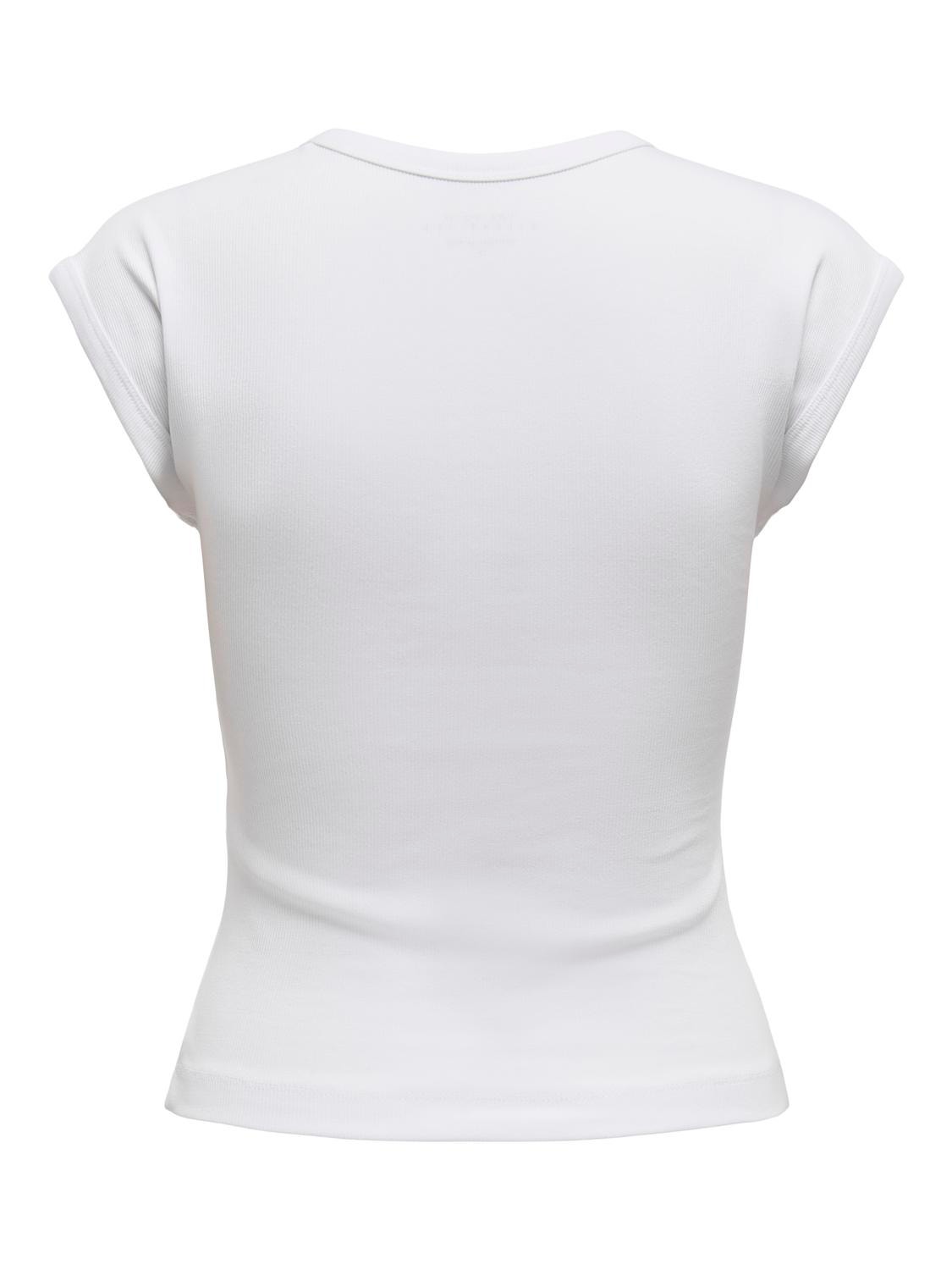 ONLY Tops Regular Fit Col rond Manches chauve-souris -Bright White - 15330636