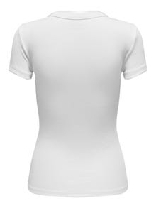 ONLY Regular fit O-hals Top -Bright White - 15330639