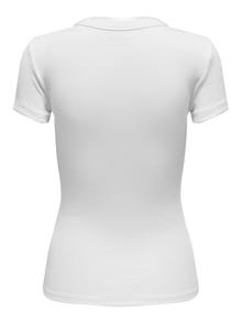 ONLY Regular Fit O-hals Topp -Bright White - 15330639