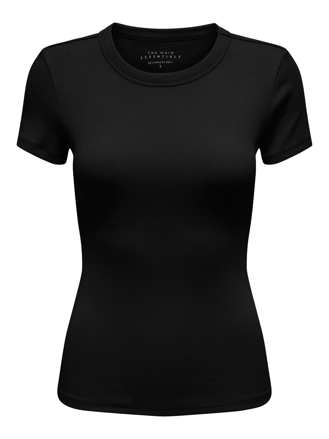 ONLY Normal geschnitten Rundhals Top -Black - 15330639