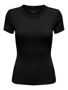 ONLY Normal geschnitten Rundhals Top -Black - 15330639