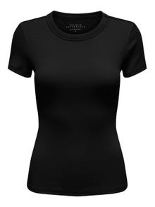 ONLY Tops Regular Fit Col rond -Black - 15330639