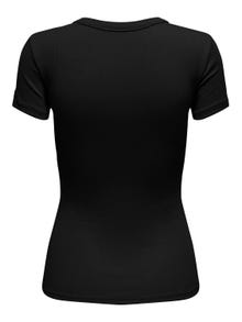 ONLY Normal geschnitten Rundhals Top -Black - 15330639