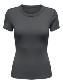 ONLY Regular Fit Round Neck Top -Magnet - 15330639