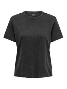 ONLY Regular Fit Round Neck Top -Black - 15330656