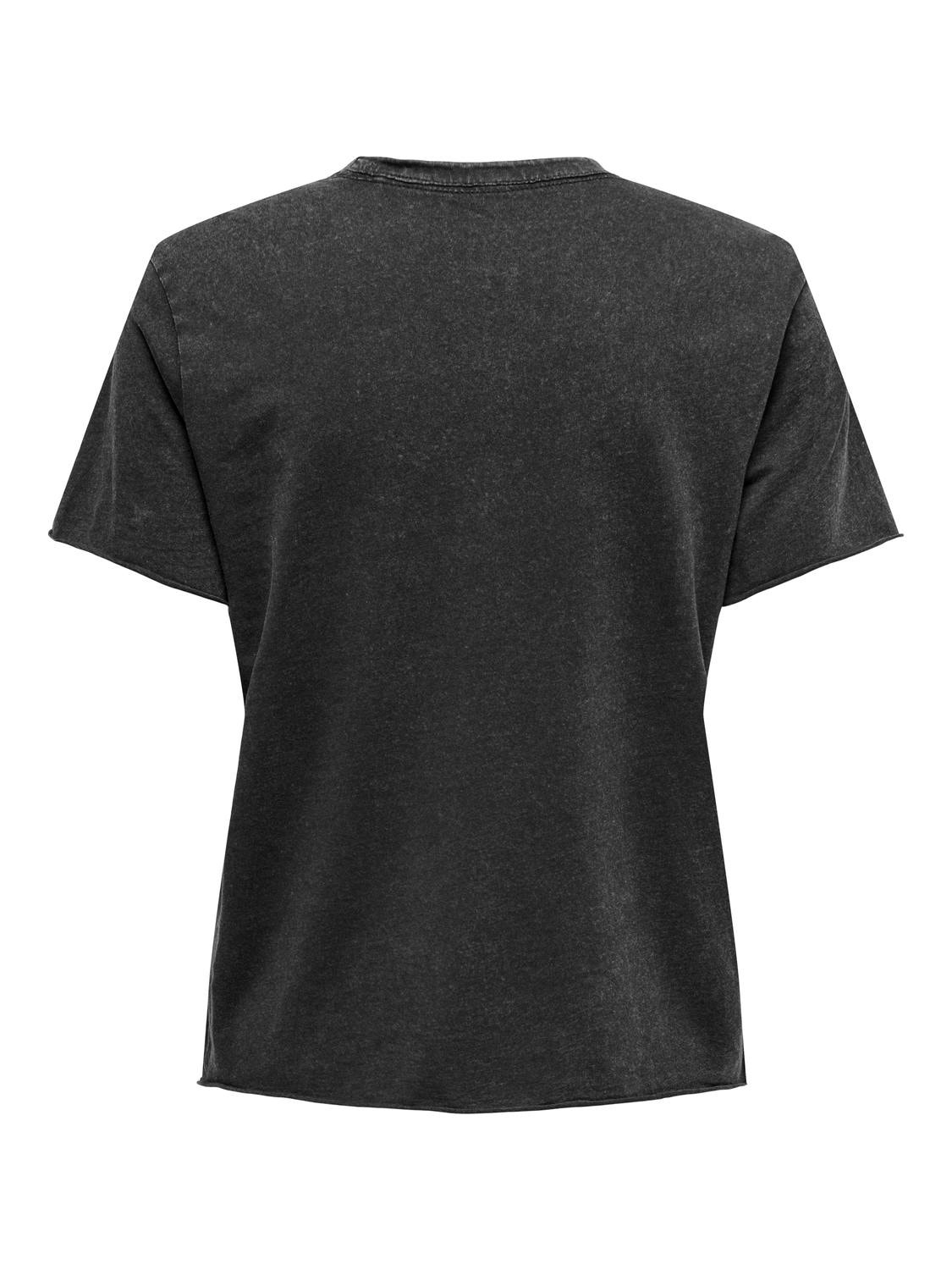 ONLY O-hals t-shirt -Black - 15330656