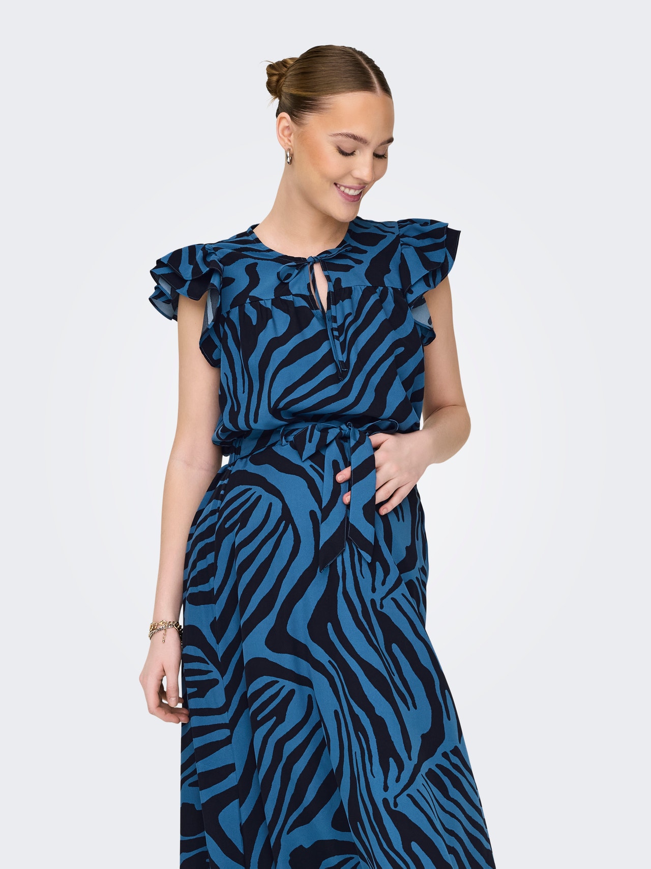 ONLY Tavapärane lõige V-kaelus Top -Déja Vu Blue - 15330687