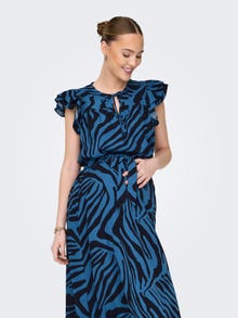 ONLY Tavapärane lõige V-kaelus Top -Déja Vu Blue - 15330687