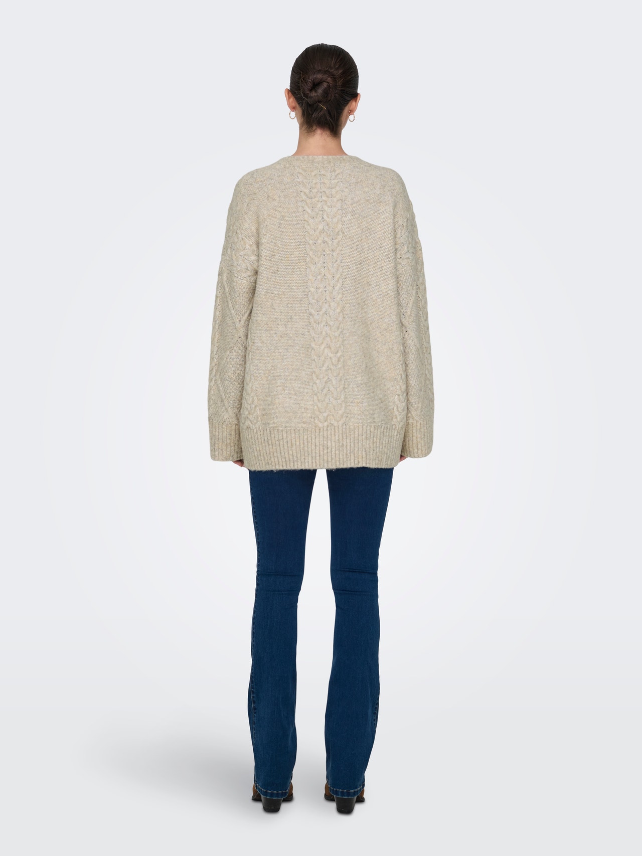 ONLY JDYSILJA Gebreide pullover -Oatmeal - 15330701